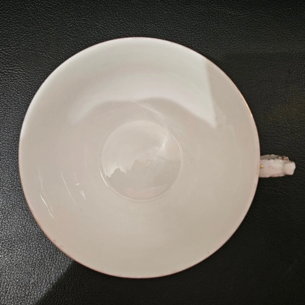 Limoges France Antique Porcelain Teacup Pink Roses Gold Gilt Floral Fine China